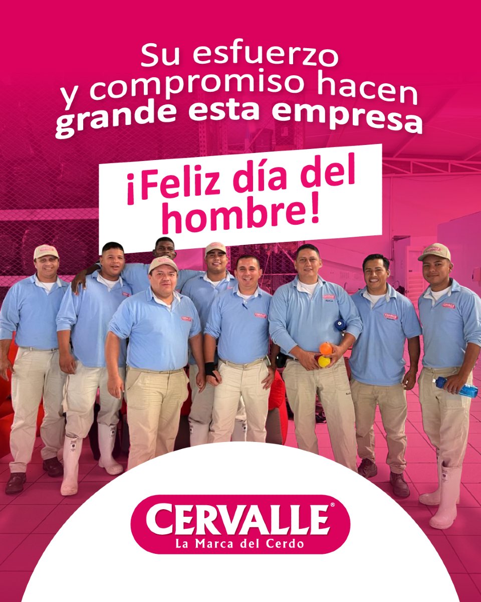 Feliz día a todos los hombres de nuestro equipo Cervalle 🤗🩷  #DíaDelHombre #19deMarzo