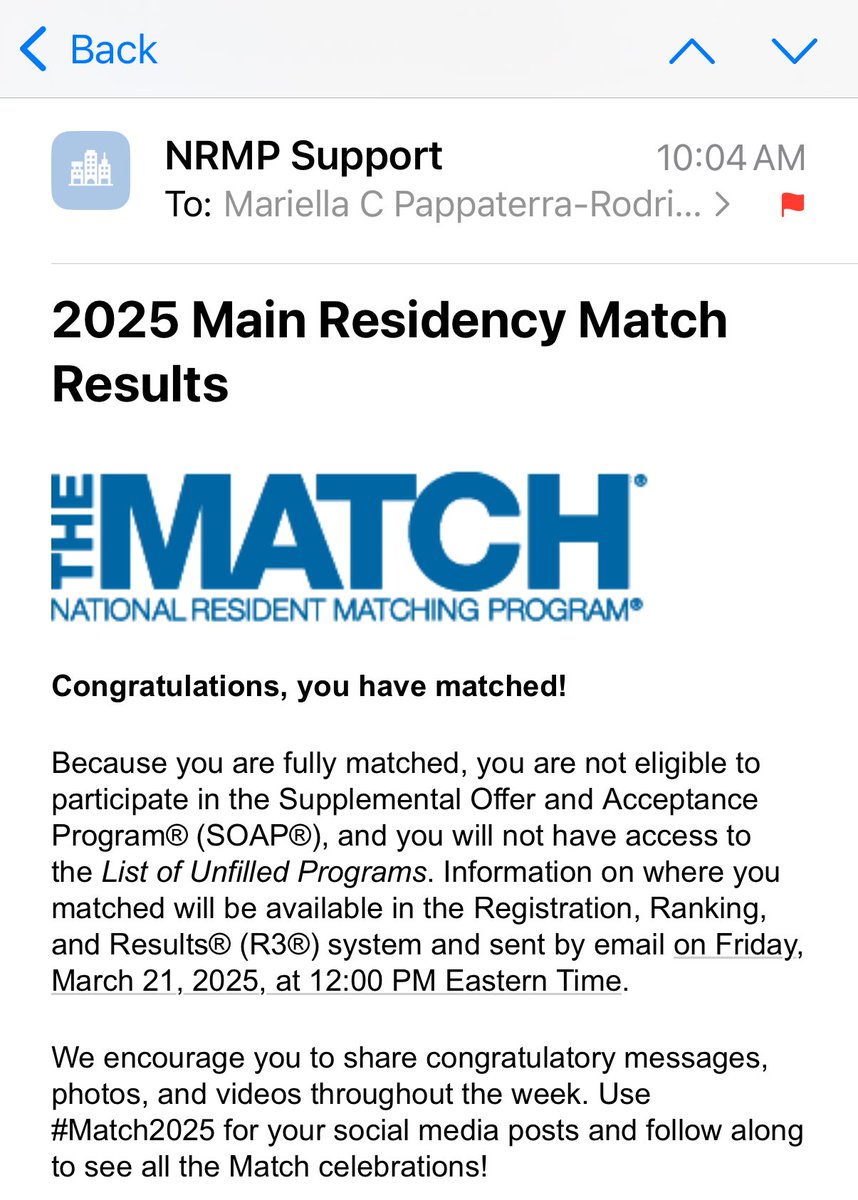 PappaterraMC's tweet photo. Still processing all the emotions 🥹✨
 #Match2025 #firstgen #radiology https://t.co/qrjtF1MT3p