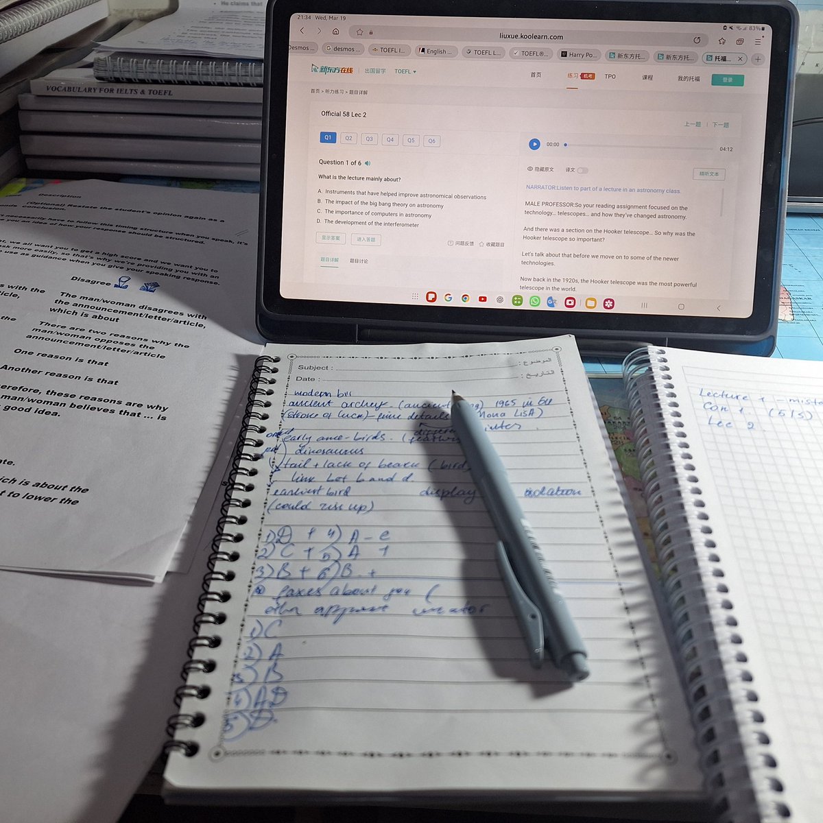 yoshimotovie's tweet image. Have been studying TOEFL for days. I have left 10 days till the exam. I hope i will get a good score (90+)