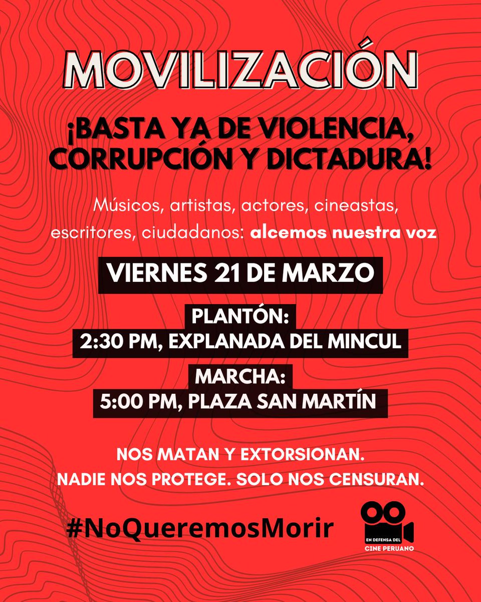 pacofloresc's tweet photo. Viernes 21 de marzo 5pm
#NoQueremosMorir https://t.co/fjg5XFFCm8