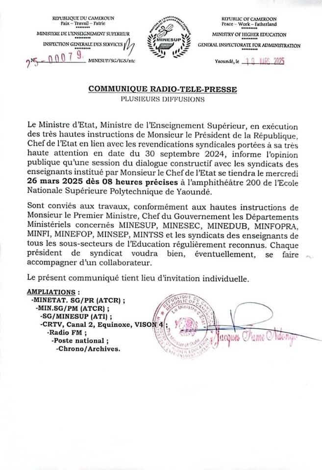 Nous pensons avoir été plus que patient et nous en avons marre de ces multiples réunions sans issue. Grève générale des enseignants annoncée dans les prochains jours. #OTS