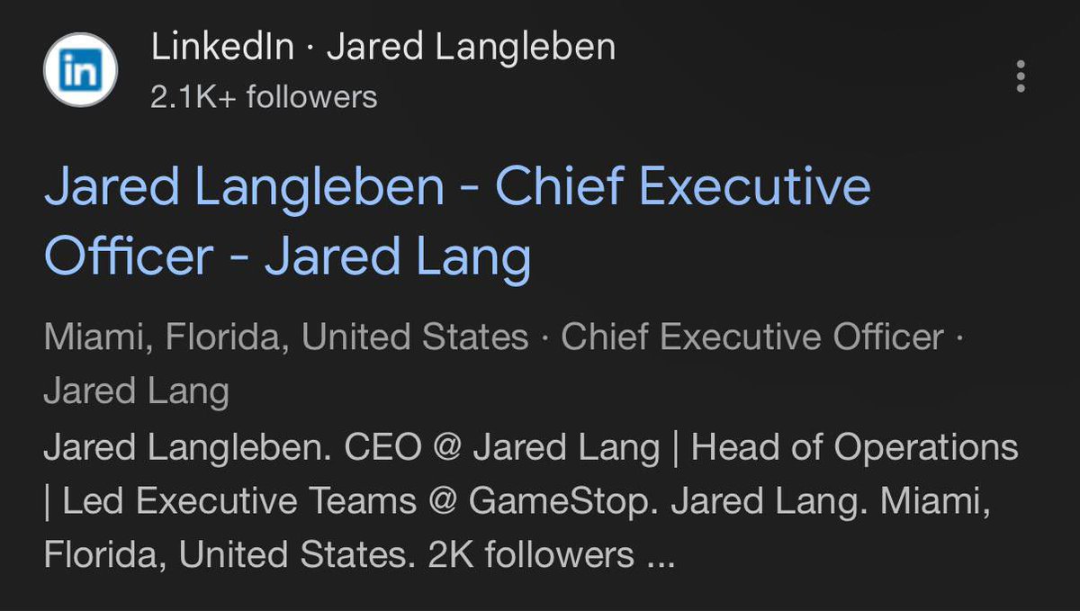 moneymancalls's tweet photo. Brother in law of gamestop CEO is bullish on @GMEethereum also led executive teams at gamestop the stock. 

We are early. 

🎮🐈 https://t.co/u26GidAbaC