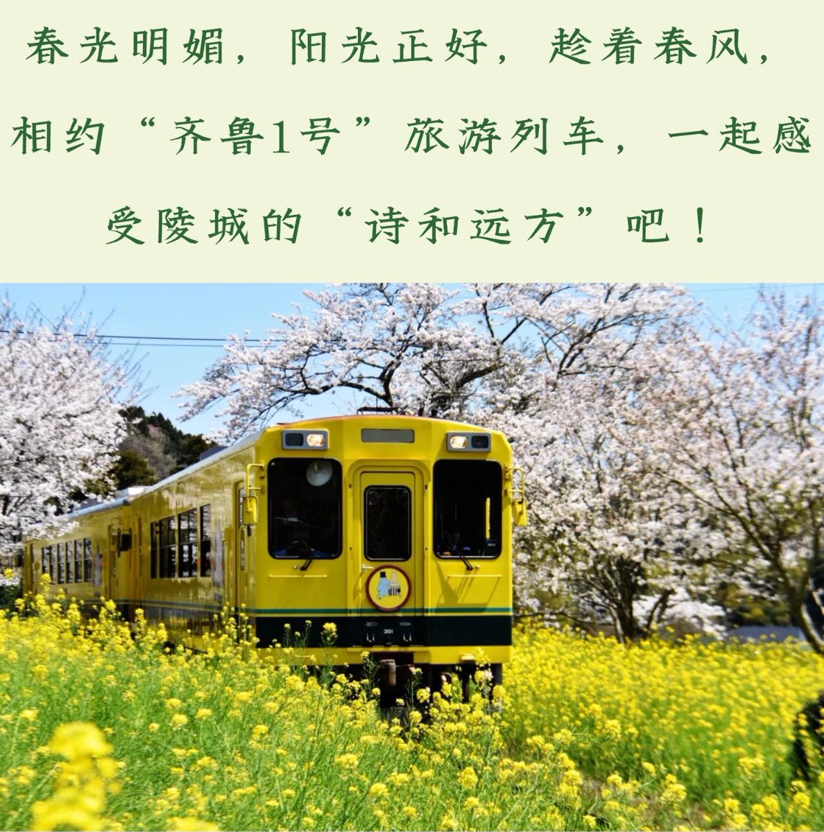 sunsong0909's tweet photo. The terminal station is Lingcheng Station in Dezhou! This tourist train will be opened this month. Welcome to visit Shandong, and visit Lingcheng District of Dezhou City first.#Dezhou #lingcheng https://t.co/ZVZWJKUmIT