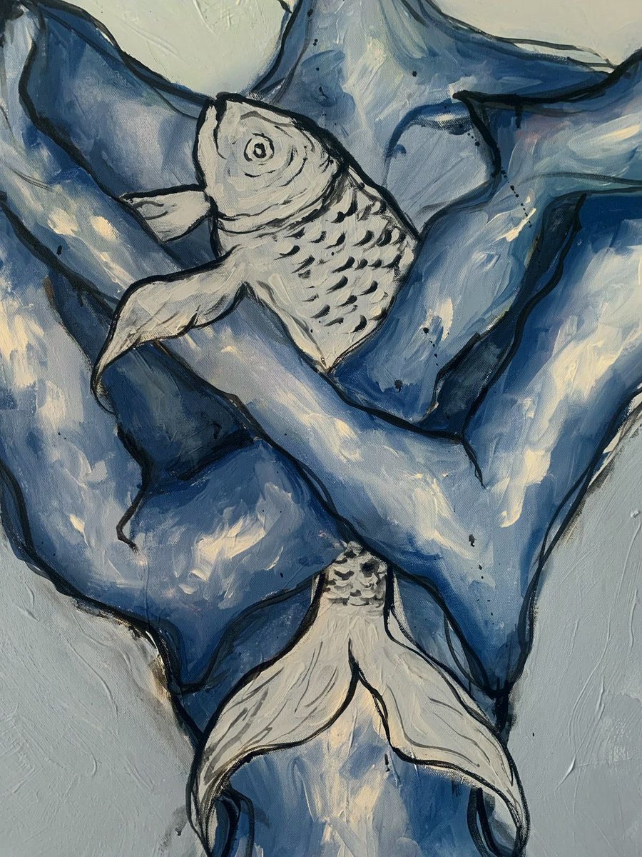 Ies0_'s tweet photo. sweet blue 

150x100 cm 
Oil/ acrylic on canvas https://t.co/9XQ27raSmZ