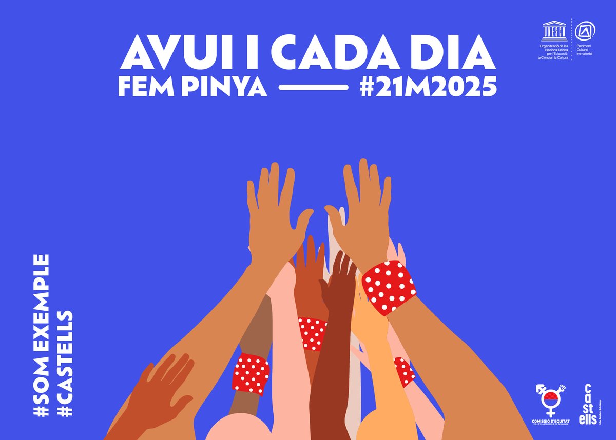 CastellsCat's tweet image. Avui, en el Dia Internacional per a l’Eliminació de la Discriminació Racial, celebrem la diversitat i el respecte. A les colles castelleres tothom hi té un lloc, construint una comunitat acollidora i lliure de discriminacions. 💪🌍

#SomExemple #castells #21M #21M2025