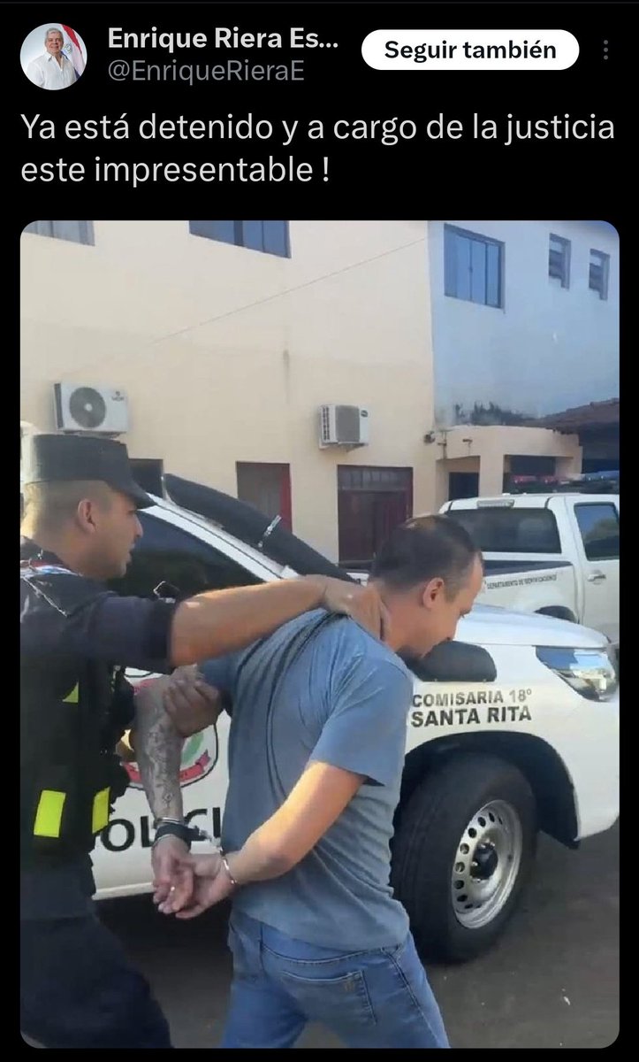 🚨 MINISTRO DEL INTERIOR PUBLICÓ FOTO ERRÓNEA DE ABOGADO BUSCADO, QUIEN SIGUE PRÓFUGO
-Enrique Riera, publicó sobre la supuesta detención de un abogado buscado por agresión pero no era.
-El verdadero sospechoso sigue prófugo.