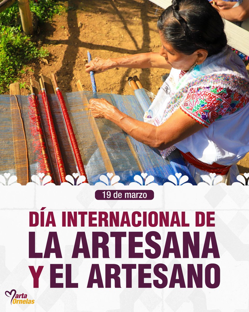Hoy celebramos el Día Internacional de la Artesana y el Artesano, un homenaje a las manos creativas que dan vida a tradiciones y obras únicas.  🧶🧵🪡👌🏾

¡Gracias a todas y todos los artesanos que enriquecen nuestra cultura y patrimonio! ✨🎨🧑🏽‍🎨👩🏾‍🎨

 #Artesanía #Cultura #Tradición