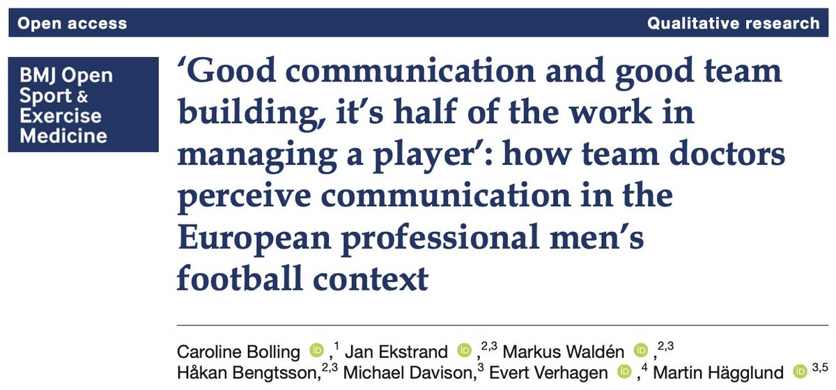 BMJ Open Sport & Exercise Medicine tweet media