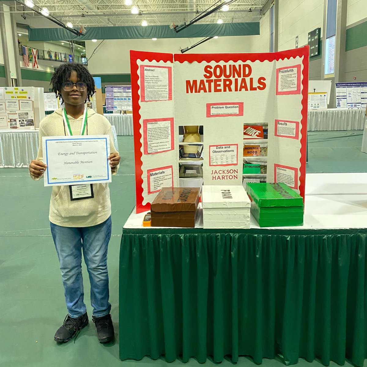 Congratulations to students from <a href="/wj_k8/">WJ Christian K8 School</a> who competed in the junior division of the recent UAB Central Alabama Regional Science and Engineering Fair.  Six students earned Honorable Mention awards! Read more here: bhamcityschools.org/article/2097620 #SuccessStartsHere