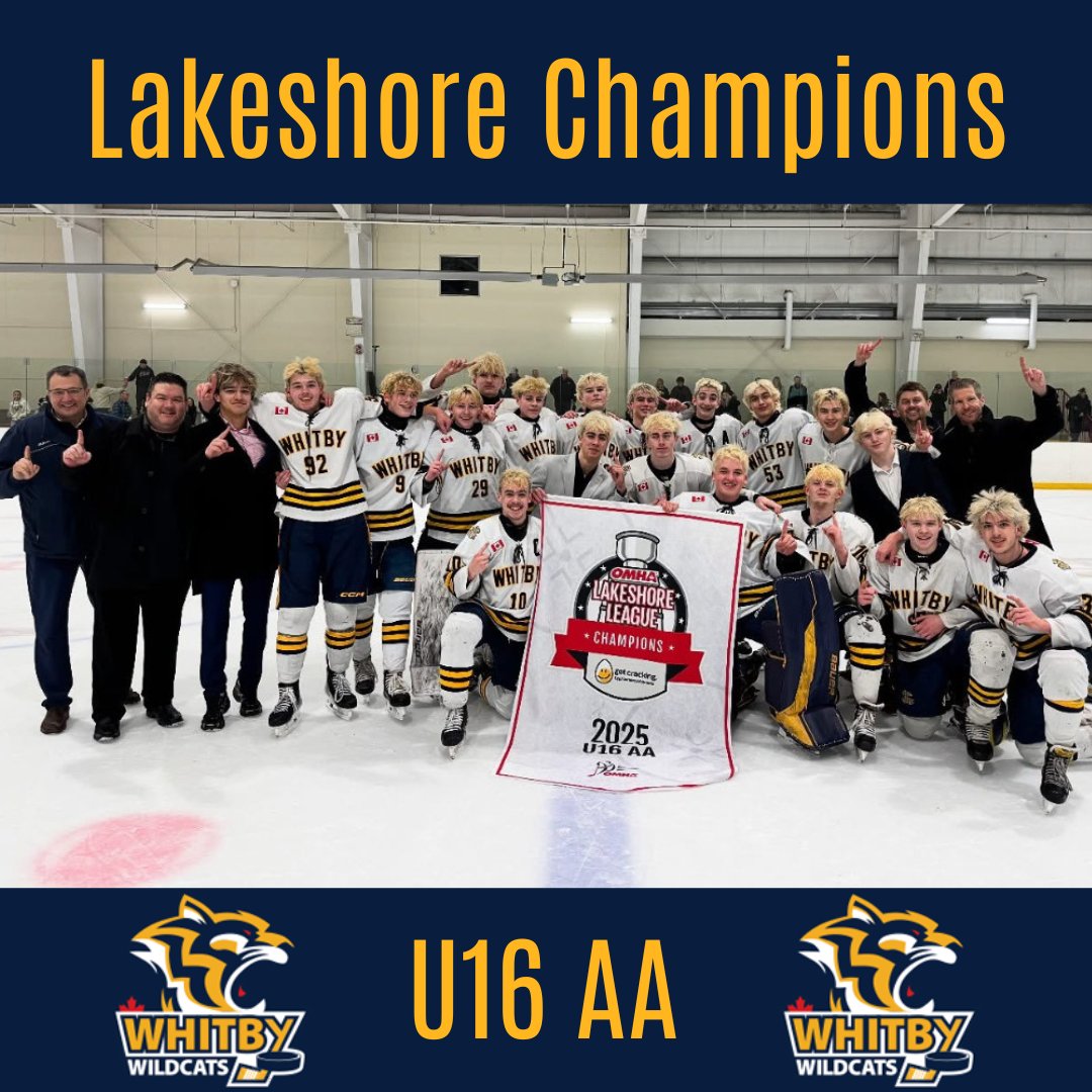 Congratulations to our U16 AA team, who became our THIRD team to be crowned Lakeshore Champions with an overtime win against Oshawa last night! Congratulations to all coaches and players for an amazing season and best of luck in the OMHA Tournament. #WMHA #YourFutureIsHere
