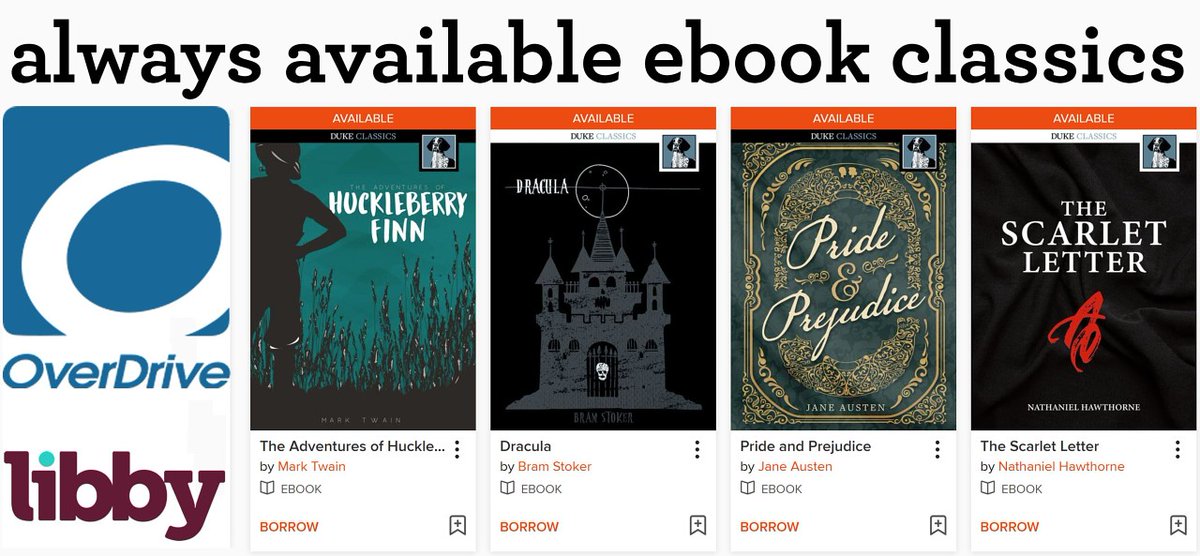 LAPublicLibrary's tweet photo. No holds. No wait. No worries! Check out our Always Available Classics eBook collection from Libby & OverDrive. This specially curated collection of timeless fiction is always available 24/7. Check out at no cost with the #BestCardInLA: https://t.co/YQkcrp3dL3 https://t.co/qcjdTflZnK