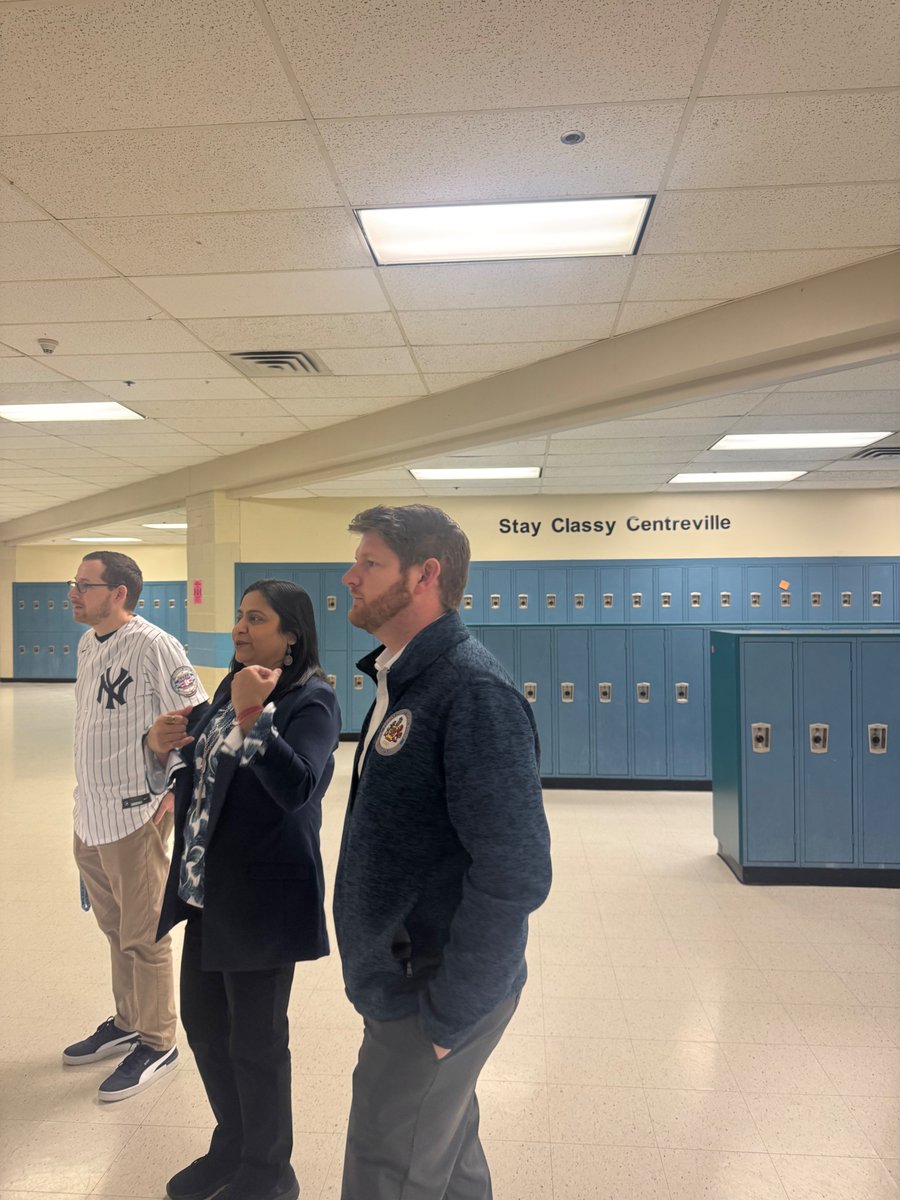 This morning, I got to tour Centreville High School with <a href="/SeemaDixit4FCPS/">Seema Dixit</a>. It was wonderful to witness the students engaged in their learning, and we even got a watch a little bit of their orchestra assessment - Go Wildcats!