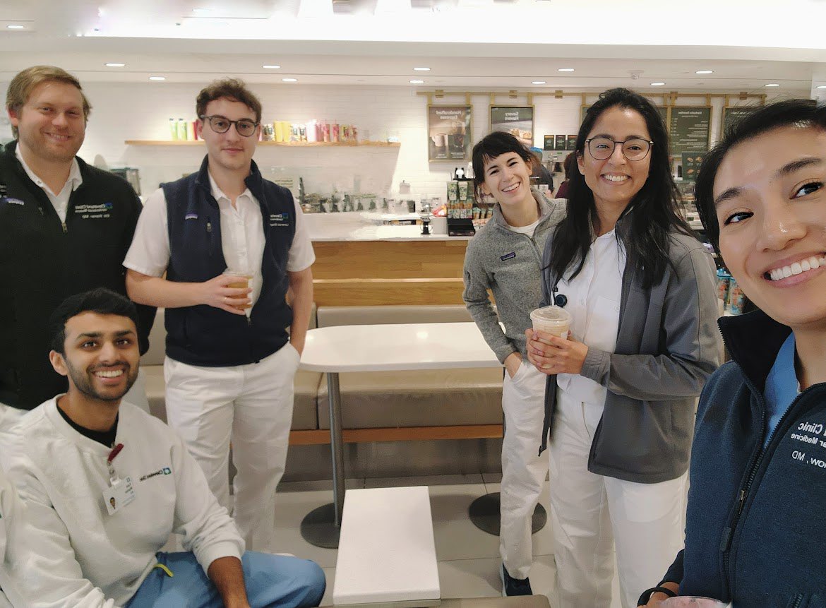 CCF Cardiology Fellows (@ccfcards) on Twitter photo No matter how busy it gets, this ⭐️ crew never skips a coffee break! Fueling up and powering through! <a href="/AartiPurohitMD/">Aarti Purohit</a> <a href="/LorenzoBragh/">Lorenzo Braghieri, MD 🇮🇹🇺🇸🇪🇺</a> <a href="/YashManiar0/">Yash Maniar</a> <a href="/RanLeeMD/">Ran Lee, MD, FACC</a> <a href="/venumenon10/">venu menon</a> <a href="/CleClinicHVTI/">Cleveland Clinic Heart, Vascular & Thoracic</a> #CCFCardsFam No matter how busy it gets, this ⭐️ crew never skips a coffee break! Fueling up and powering through! <a href="/AartiPurohitMD/">Aarti Purohit</a> <a href="/LorenzoBragh/">Lorenzo Braghieri, MD 🇮🇹🇺🇸🇪🇺</a> <a href="/YashManiar0/">Yash Maniar</a> <a href="/RanLeeMD/">Ran Lee, MD, FACC</a> <a href="/venumenon10/">venu menon</a> <a href="/CleClinicHVTI/">Cleveland Clinic Heart, Vascular & Thoracic</a> #CCFCardsFam