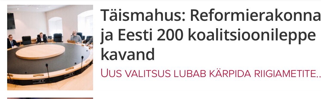 “Täismahus” on ERRi poolt pandud irooniliselt hea pealkiri.

Ei sõnagi haridusest ega keskkonnast, regionaalpoliitikast ega inimeste toimetulekust?!