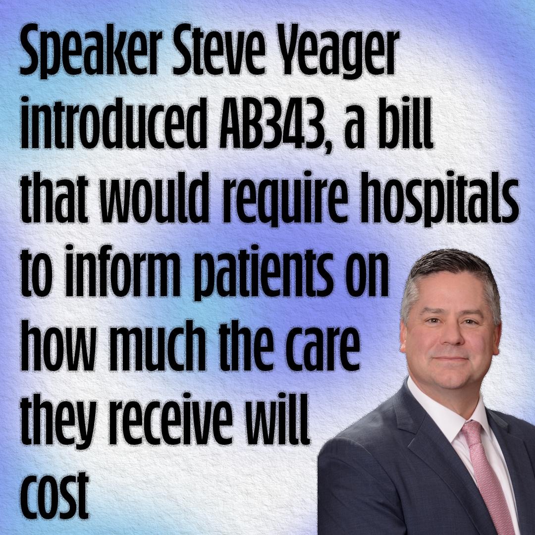 ProgressForNV's tweet photo. BIG NEWS: Speaker Steve Yeager is presenting a bill to require hospitals to disclose how much procedures cost. Watch the hearing here: https://t.co/8o6oZsmpY4 #ab343 #nvleg https://t.co/qVx6N886Oa