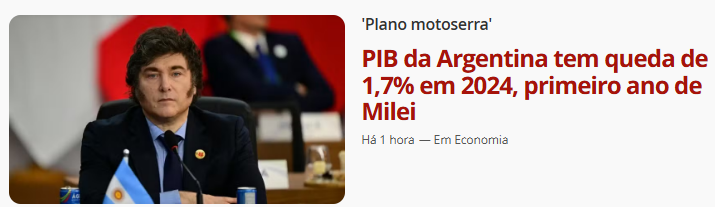 Logo logo vai chover argentinos querendo morar no Brasil.