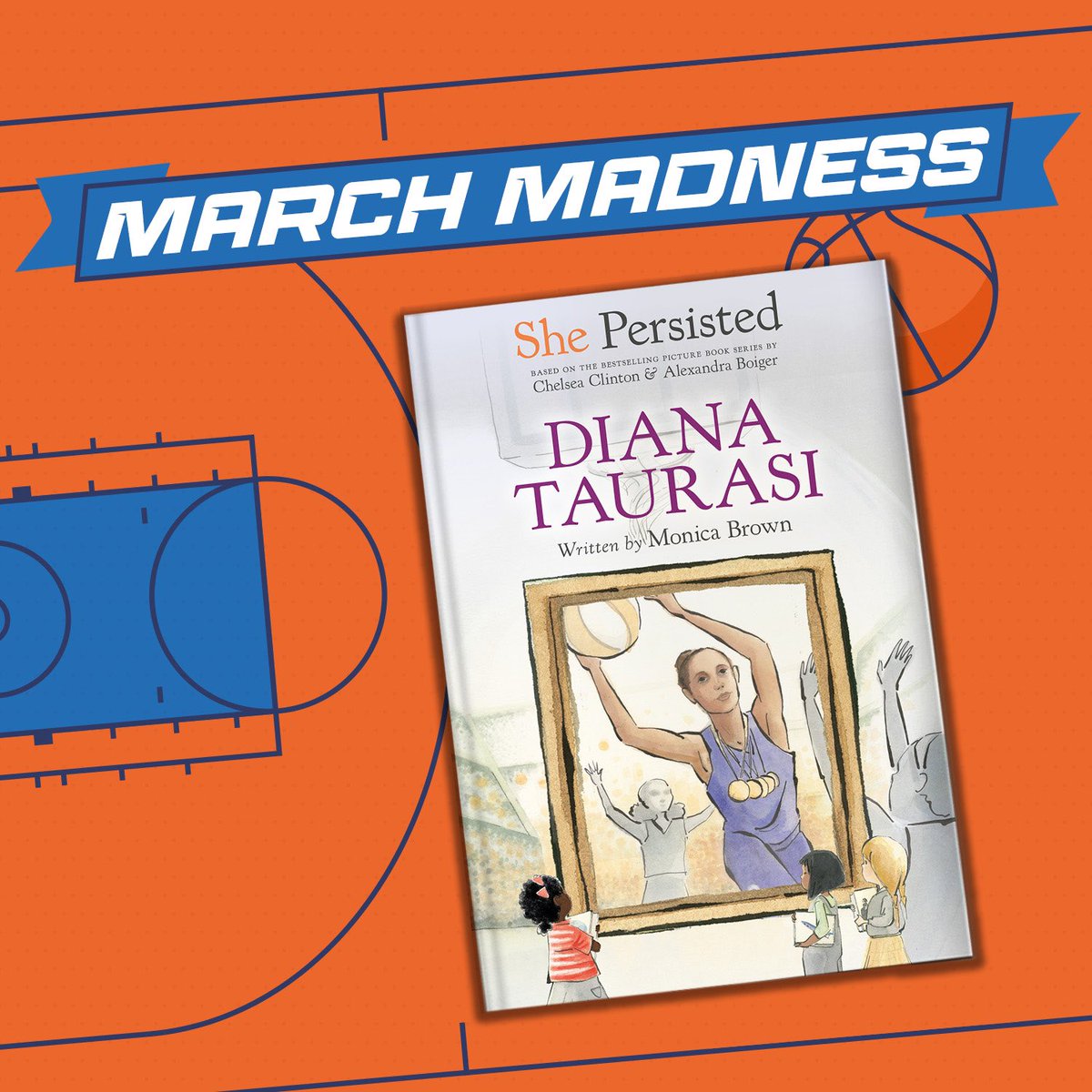 March Madness is kicking off, and we’re so excited to read about one of our all-time favorite basketball stars: Diana Taurasi! #ShePersisted #ShePersistedBooks #MarchMadneas