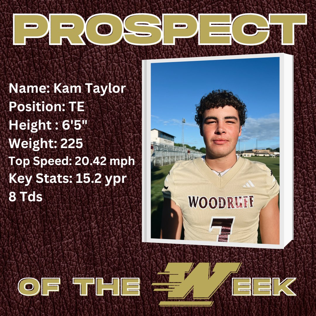 Brett Sloan (@coachsloan10) on Twitter photo College Coaches you need to come check out this big tight end from <a href="/WoodruffFB/">Woodruff Wolverines Football</a> <a href="/KameronTaylor44/">Kameron Taylor</a> is just starting to scratch the surface of his potential. Big Time Prospect with a Liberty Offer. #UnfinishedBusiness College Coaches you need to come check out this big tight end from <a href="/WoodruffFB/">Woodruff Wolverines Football</a> <a href="/KameronTaylor44/">Kameron Taylor</a> is just starting to scratch the surface of his potential. Big Time Prospect with a Liberty Offer. #UnfinishedBusiness