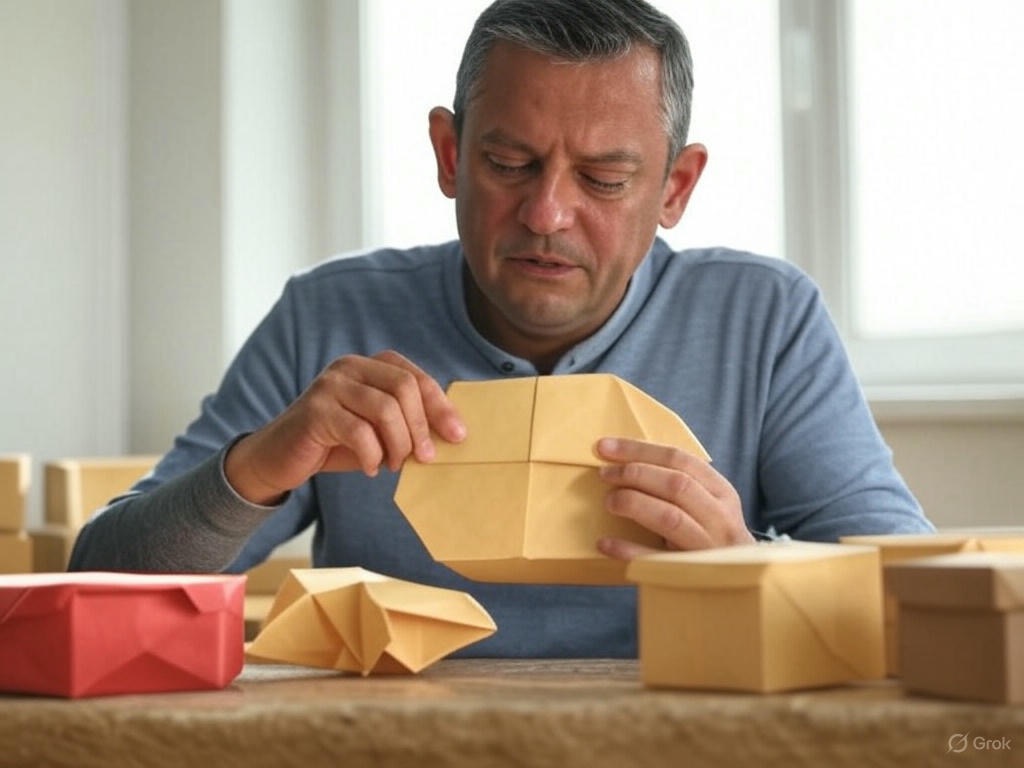 Kitle: Özgür aşağıya hep birlikte sokağa
Özgür Özel: herkesi origamiden kendi seçim sandığını yapmaya davet ediyorum