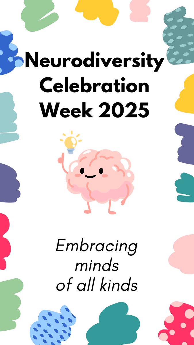Fabulous posters, screen displays and messages on the intercom marking #NeurodiversityCelebrationWeek #NeurodiversityWeek Great teamwork by our fantastic Learning Support Department. 👏