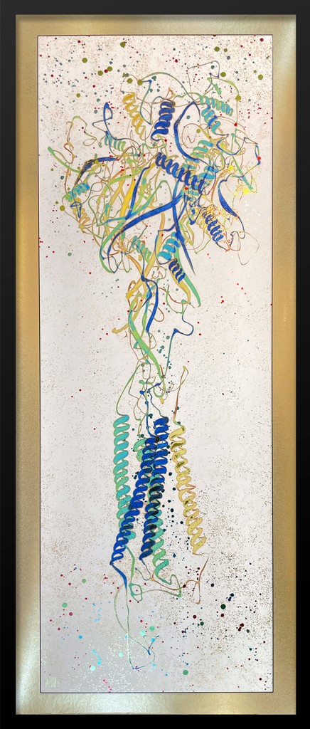 GDunnArt's tweet photo. The print Sodium Channel, an ion channel in neurons that allows the passage of sodium ions to initiate action potentials. Prints available on my site. https://t.co/vXJU8WC8LC
#sciart #artsci #brain #protein #ionchannel #sodium #Na+ #microscopy https://t.co/w8kjxDE27L