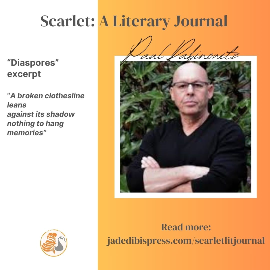 𝗟𝗮𝘁𝗲𝘀𝘁 𝗼𝗻 𝗦𝗰𝗮𝗿𝗹𝗲𝘁, 𝗮 𝗹𝗶𝘁𝗲𝗿𝗮𝗿𝘆 𝗷𝗼𝘂𝗿𝗻𝗮𝗹: In this latest post, Paul Rabinowitz’s poetry highlights the human condition amid nature’s austerity.

jadedibispress.com/diaspores-port…