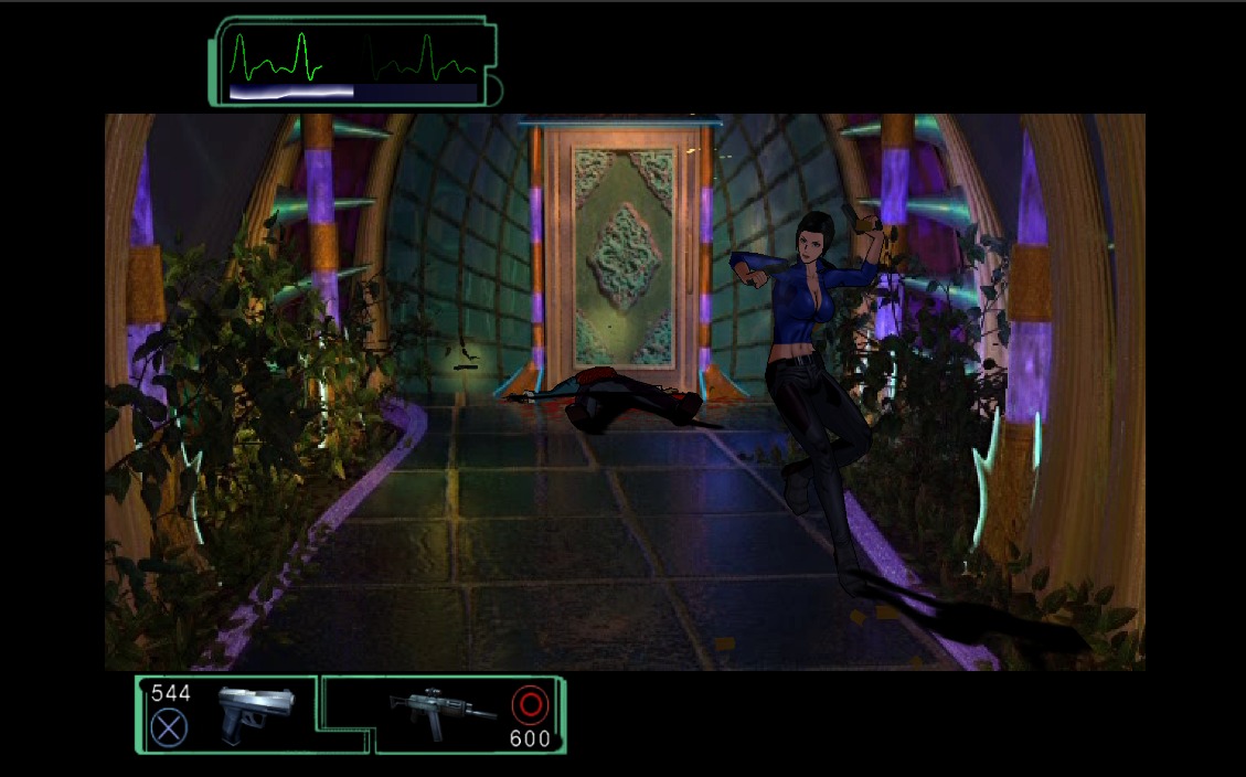 I wanted to  draw a ps1 fave: Fear Effect. It is a bit of an eyecandy game but it left a mark on my young mind.
When looking for references I found out a prototype of FE3 was recently leaked and played it. #pixelart #commissionsopen
The art:                       The reference: