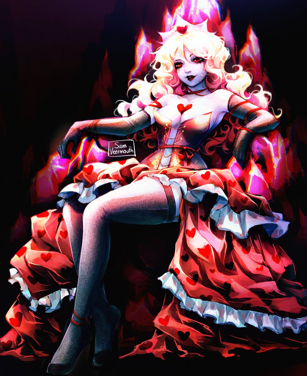 samveermouth's tweet image. Drawing finished ♥️

#hearth #Queen #digitalart #characterdesign #characterart #evil #Villainousfanart #artwork