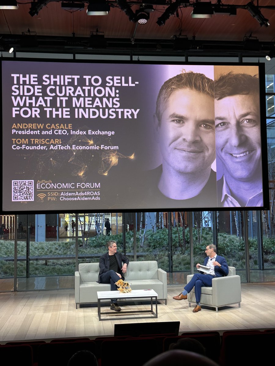 Scrilla100's tweet photo. The Shift to Sell-Side Curation, Err, Decisioning
We're off to a good start, @triscari notes the Canadian representation is strong at #atef #adtecheconforum with @acasale @IndexExchange @rbeeler
A little background of Casale > Index history to establish why Index is now committing to this new future.
Tom says Index is in a "prime position"
