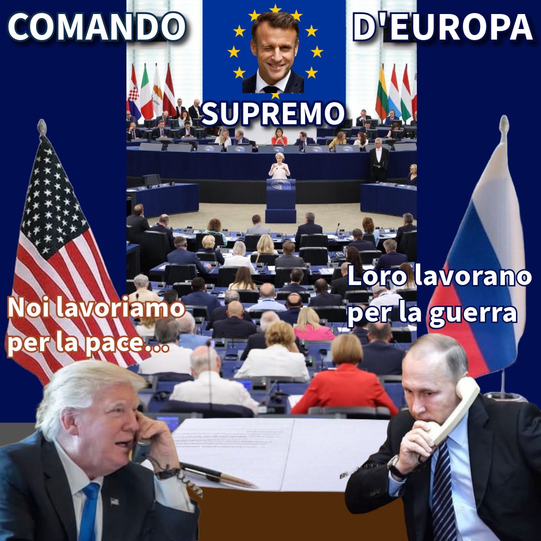 Frate_Sole's tweet photo. @AL_FRANCO70 L'EUROPA, ORMAI, È GUIDATA DAL COMANDO SUPREMO!... PER LORO, SOLO GUERRA DA 800 MILIARDI ALL'INDUSTRIA MILITARE...
#SiPace #NoGuerra https://t.co/290iW2KoJh