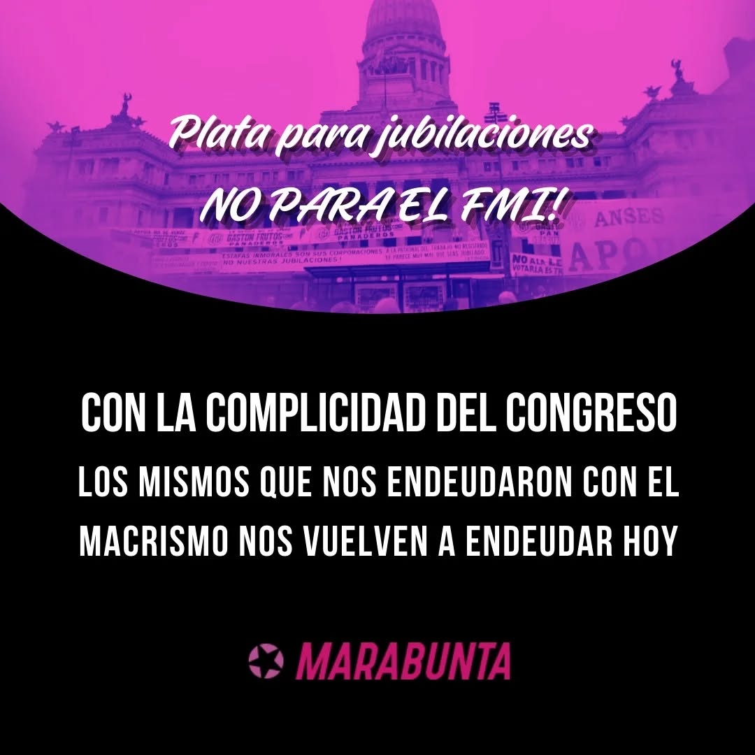MarabuntaArg's tweet photo. 🧐Diputados convalidó un nuevo acuerdo con el FMI: Milei, Bullrich, los Caputo, Sturzenegger, Scioli, todos parte de la casta estafadora y asesina de este país
🤬 La justicia popular siempre llega para quienes traicionan a diario a les laburante
¡La deuda es c/ les jubilades! https://t.co/59T1WR8Yvc