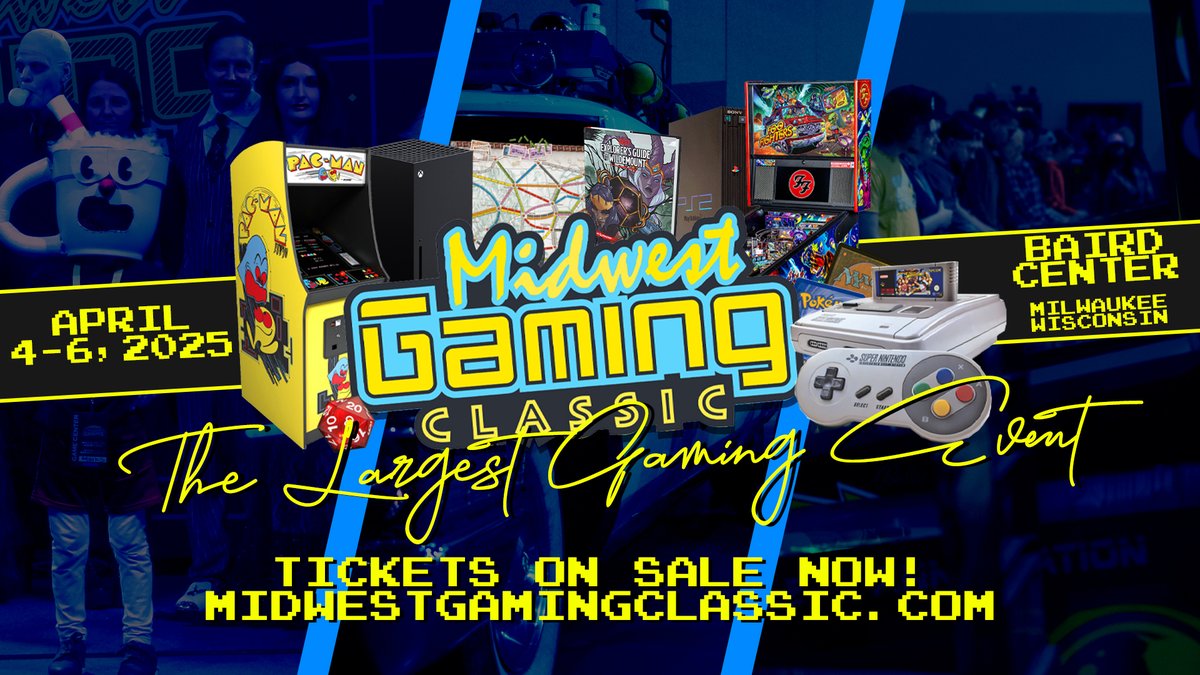 We'll be at the Midwest Gaming Classic April 4-6! We'll have a selection of games from our store to purchase, as well as several demo stations where you can play new and upcoming games.

For more information on the event, check out MGC's website below.
➡️ midwestgamingclassic.com