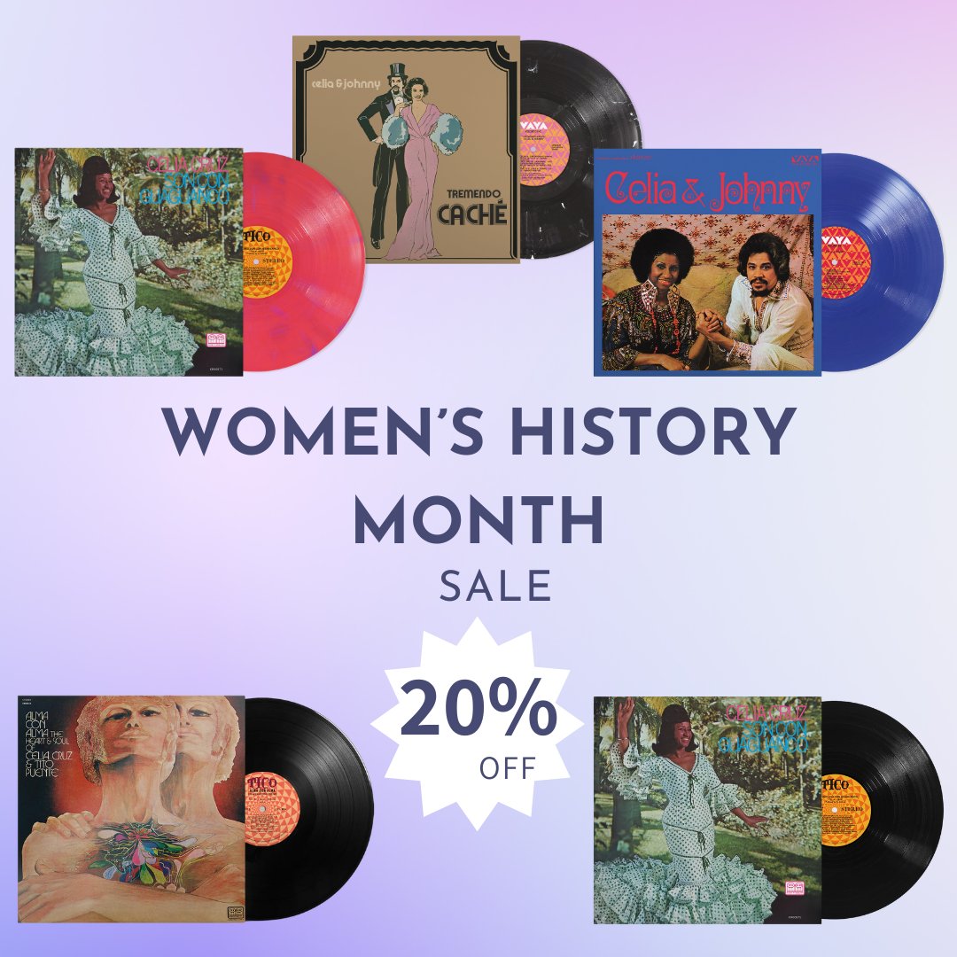 Celebrate Women’s History Month with Celia! 🌟 Enjoy 20% OFF albums like Tremendo Caché, Alma Con Alma and Son Con Guaguancó. Shop the sale now through March 31st at craftrecordings.com

#celiacruz #johnnypacheco #titopuente #vinylcollection #vinylcommunity #fania