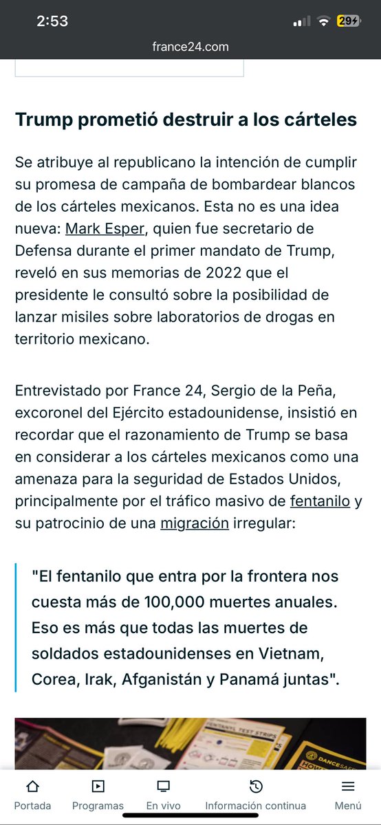 DannGuzman17's tweet photo. @usuario90904 @Richard71258662 @foro_militar @Claudiashein @lopezobrador_ Amigo, trump nunca a hablado de quedarse o de todo lo que sacaste.
El solo a dicho que viene a acabar con los carteles y pues esa es mi fuente.
Pero según tú, tus fuentes ficticias son más confiables.
Y de verdad dale otra leída a tus fuentes y las entrevistas de trump. https://t.co/VL180jy9Xs