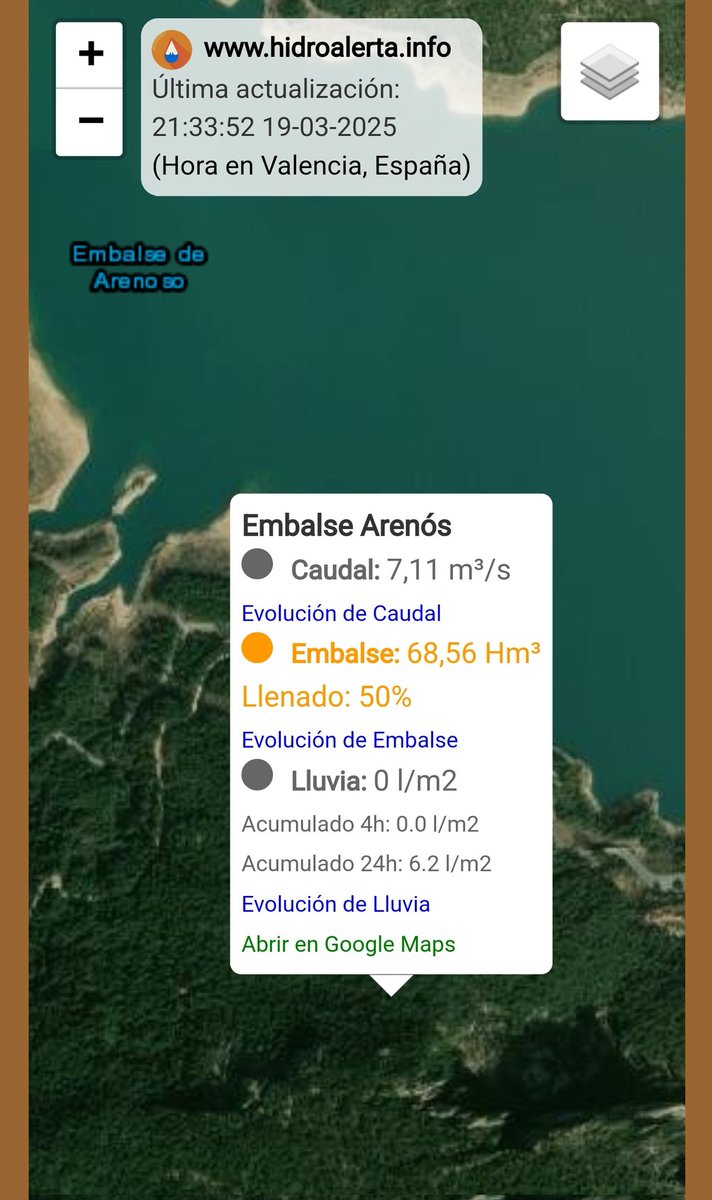 hidroalerta's tweet photo. Así está el embalse de #Arenoso #Arenós (#Castellón #Castelló)
* Ahora con 68.6 Hm3 (50% de su capacidad)
* Hace 5 meses solamente 11,50 Hm3 (8% de su capacidad)
https://t.co/NGGk83gKm5 https://t.co/p8hcCFZv8m