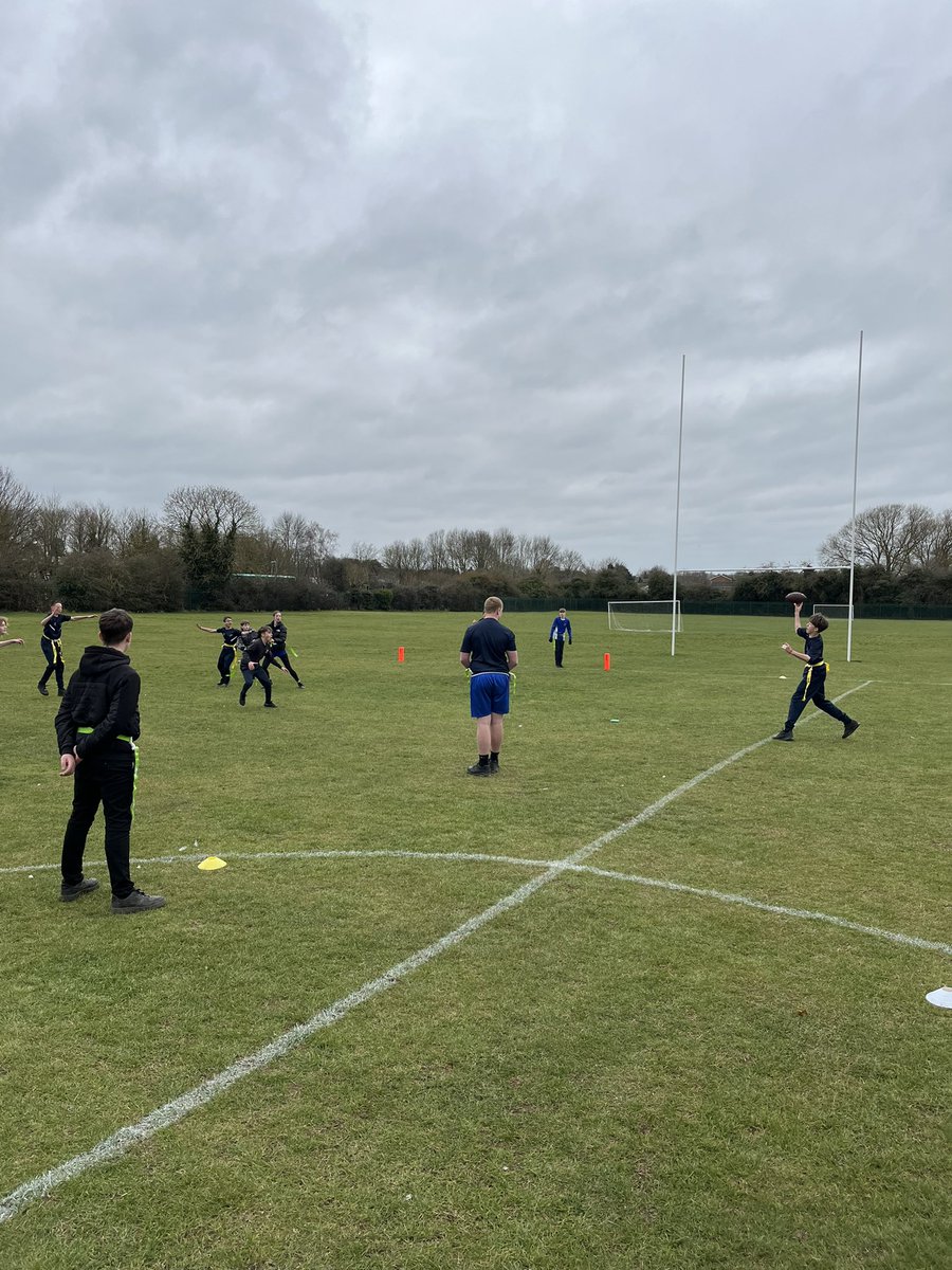 HuntsSSP's tweet image. Preparation has started for our upcoming @NFLUKIRE Flag Football events. 🏈 

It was great to work with Y9 Sports Leaders from St Peter’s School &amp;amp; @HBKPE_Sports over the past week, putting them through their paces with a Flag Football Referee workshop.💪 #flagfootball #referee
