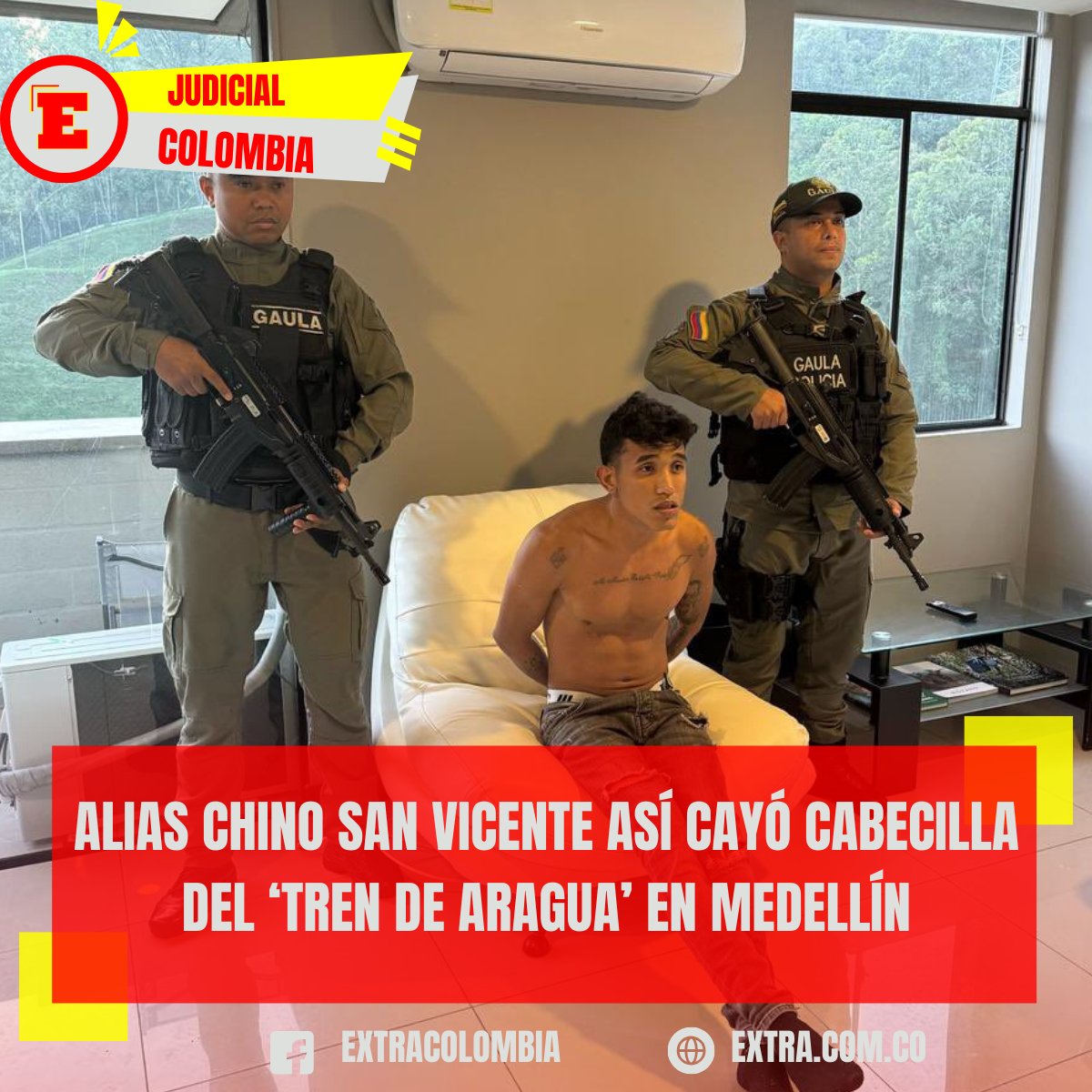 🛑La #Policía y la #DEA capturaron a alias San Vicente, acusado de homicidio, extorsión y concierto para delinquir. Se refugiaba en un apartamento de Medellín mientras expandía las operaciones del #TrenDeAragua. #Justicia #AliasSanVicente
Info👉extra.com.co/alias-chino-sa…