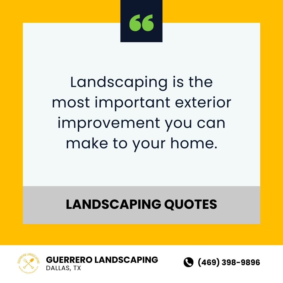 DallasGuer76321's tweet photo. Landscaping Quote of the Day: Landscaping is the most important exterior improvement you can make to your home. ✨

Let Guerrero Landscaping elevate your outdoor space! 💚

📞 Call 469-398-9896

#GuerreroLandscaping #NorthDallasLandscape #LandscapingQuotes #HomeImprovement https://t.co/Sgbob0eE0T