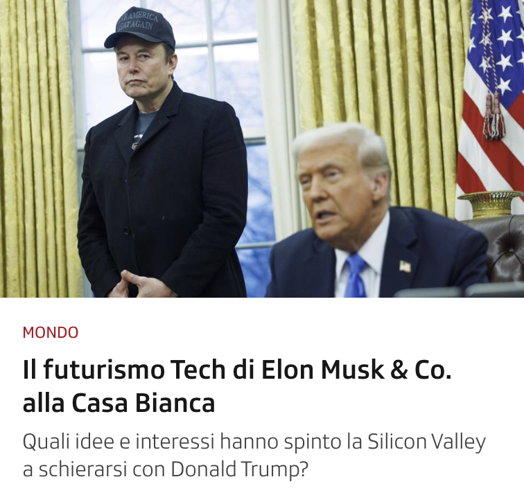 Il tecnopopulismo di #ElonMusk e la #SiliconValley. 
Su rsi.ch la versione estesa del servizio al Telegiornale <a href="/RSIInfo_/">RSI Info</a> 
rsi.ch/info/mondo/Il-…