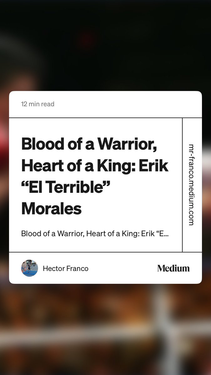 FrontproofMedia's tweet image. In remembrance of the 20 year anniversary Morales-Pacquiao 1 on 03/19/05.

“Blood of a Warrior, Heart of a King: Erik “El Terrible” Morales” by Hector Franco. ⁦@terrible100⁩ 
-
#ErikMorales #MoralesPac1 #Boxing #War #Mexico #Boxeo  medium.com/arena-culture/…