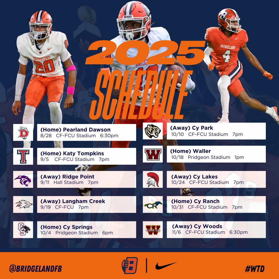 No changes, just an additional version of the 2025 Schedule!  Go Bears!  #WTD