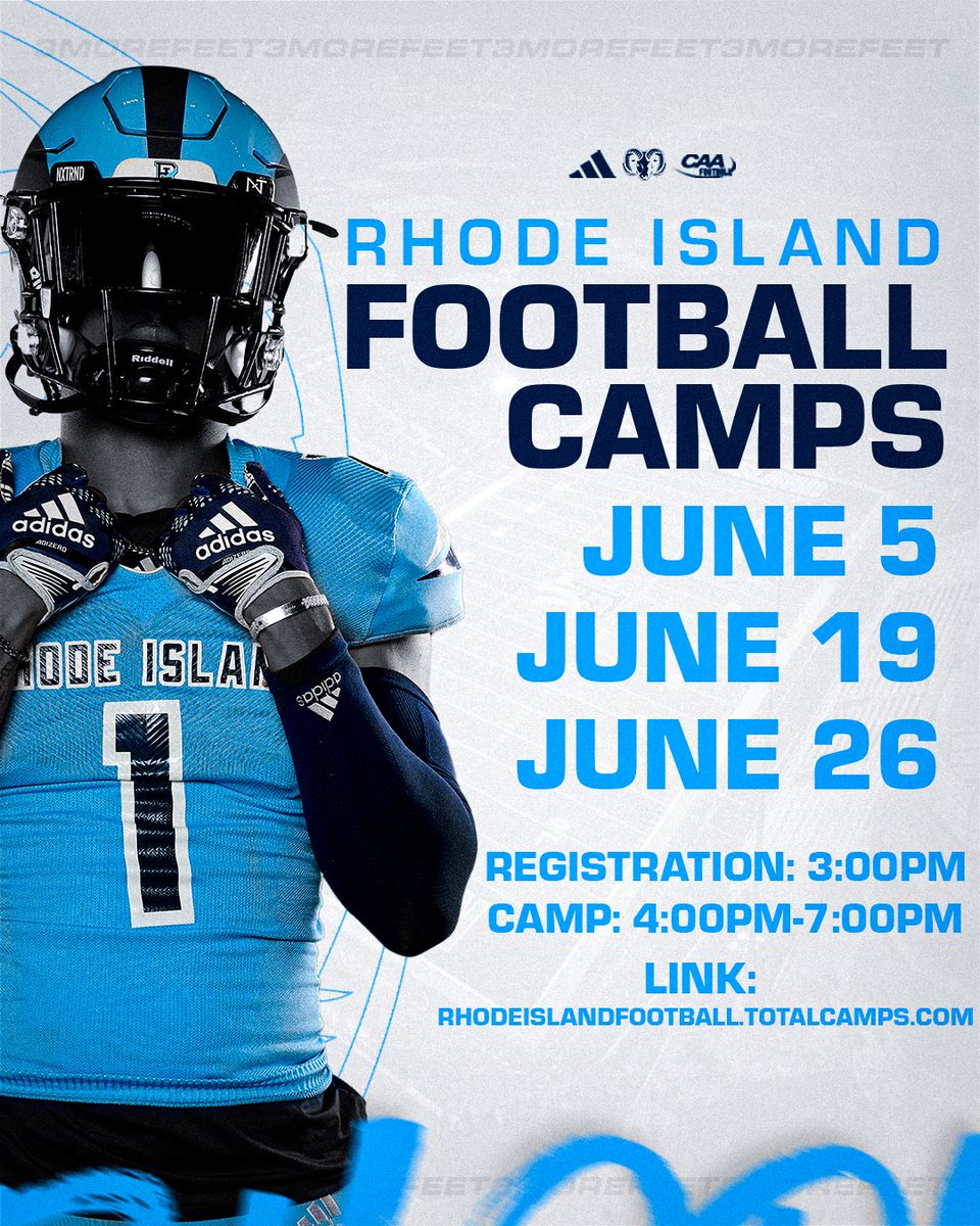 It’s time to compete! Come show out and become a part of Rhode Island Football’s CULTURE
Rhodeislandfootball.totalcamps.com