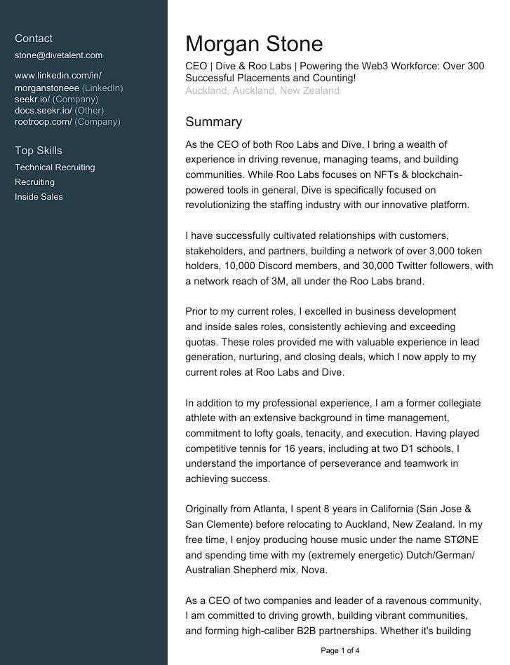 MorganStoneee's tweet image. The response to our new Dive CV generator has been incredible—great to see so much positive feedback!

One common question: What if you don’t have a CV yet?

No problem! Here’s a quick fix:
 1️⃣ Go to your LinkedIn profile
 2️⃣ Click Resources → Save to PDF
 3️⃣ You’ll get a basic…