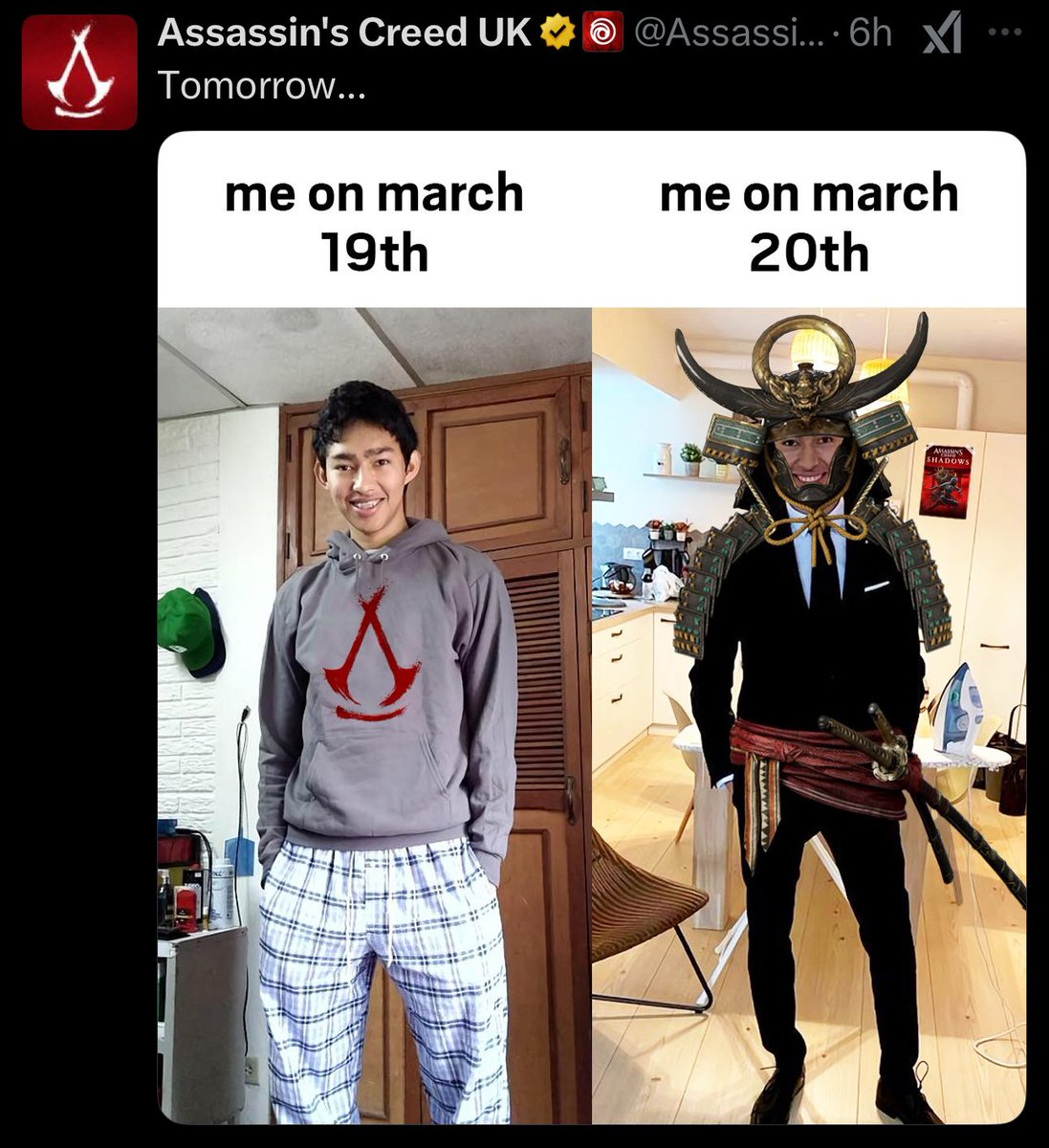 PepeClownPrince's tweet photo. @Assassins_UK Asian guy cosplaying as “historically accurate” black samurai Yasuke. Don’t pu$$y out now, we need @RobertDowneyJr or @HowardStern commitment to #BlackFace #RaceSwapping Adjusted Meme Marketing Material @shoheikondo @TheQuartering @UbisoftCanada @assassinscreed @MattWalshBlog https://t.co/rt0NH6fiOO