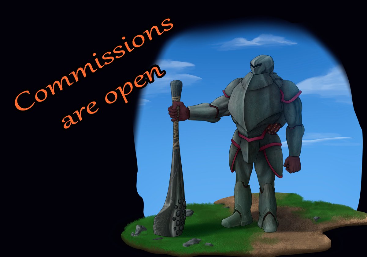 A new knight
(Commissions are open)✨✨✨
#art #drawing #paypal #digitalart  #artcommissionsopen #artcommission #freelancer #texture #armor #knight #village #furry #ocs #monster #cenario