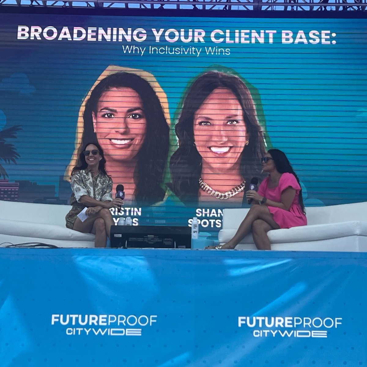 What a day at FutureProof Citywide! 🌴

We love seeing our CEO, Shannon Spotswood, take the stage with Kristin Myers to discuss a game-changing topic: broadening your client base—why inclusivity wins.