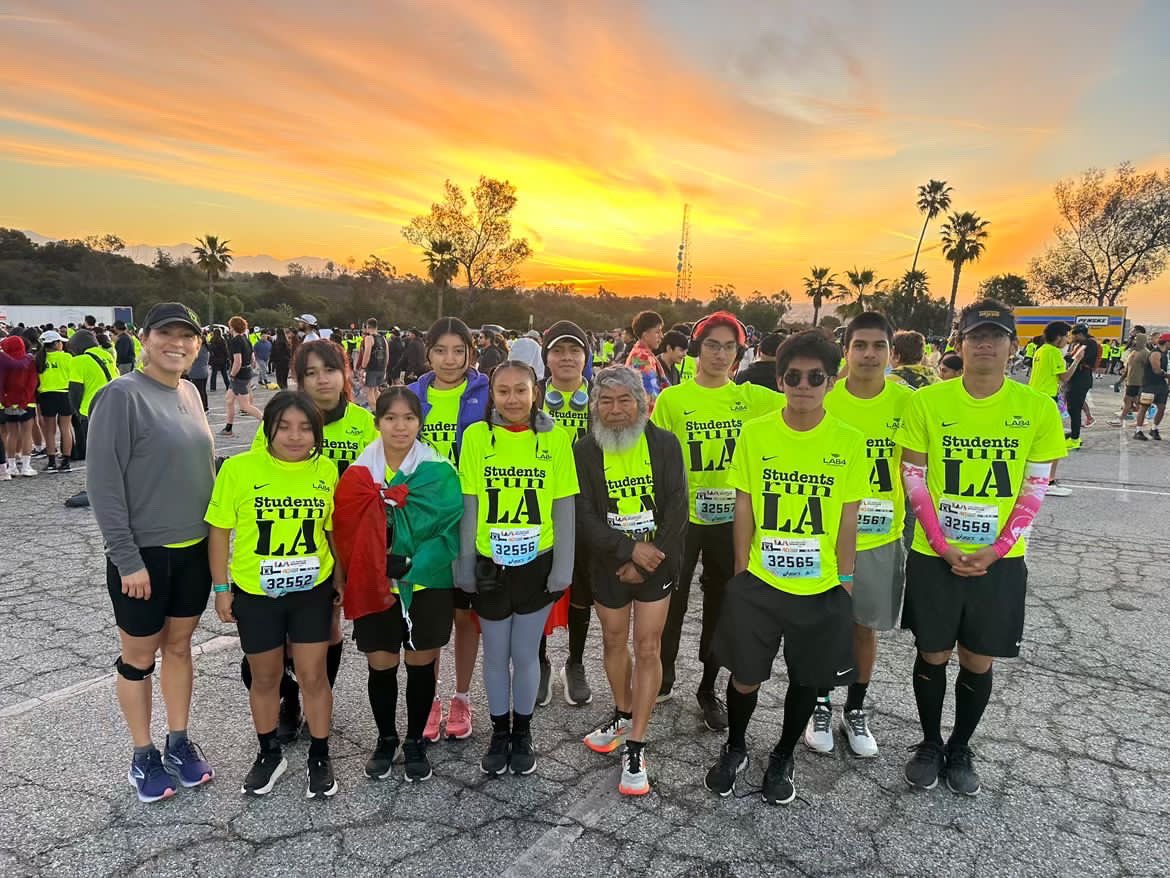 Our Pythons representing PHS in the “Students Run LA” event! 🐍💛 #pythonpride