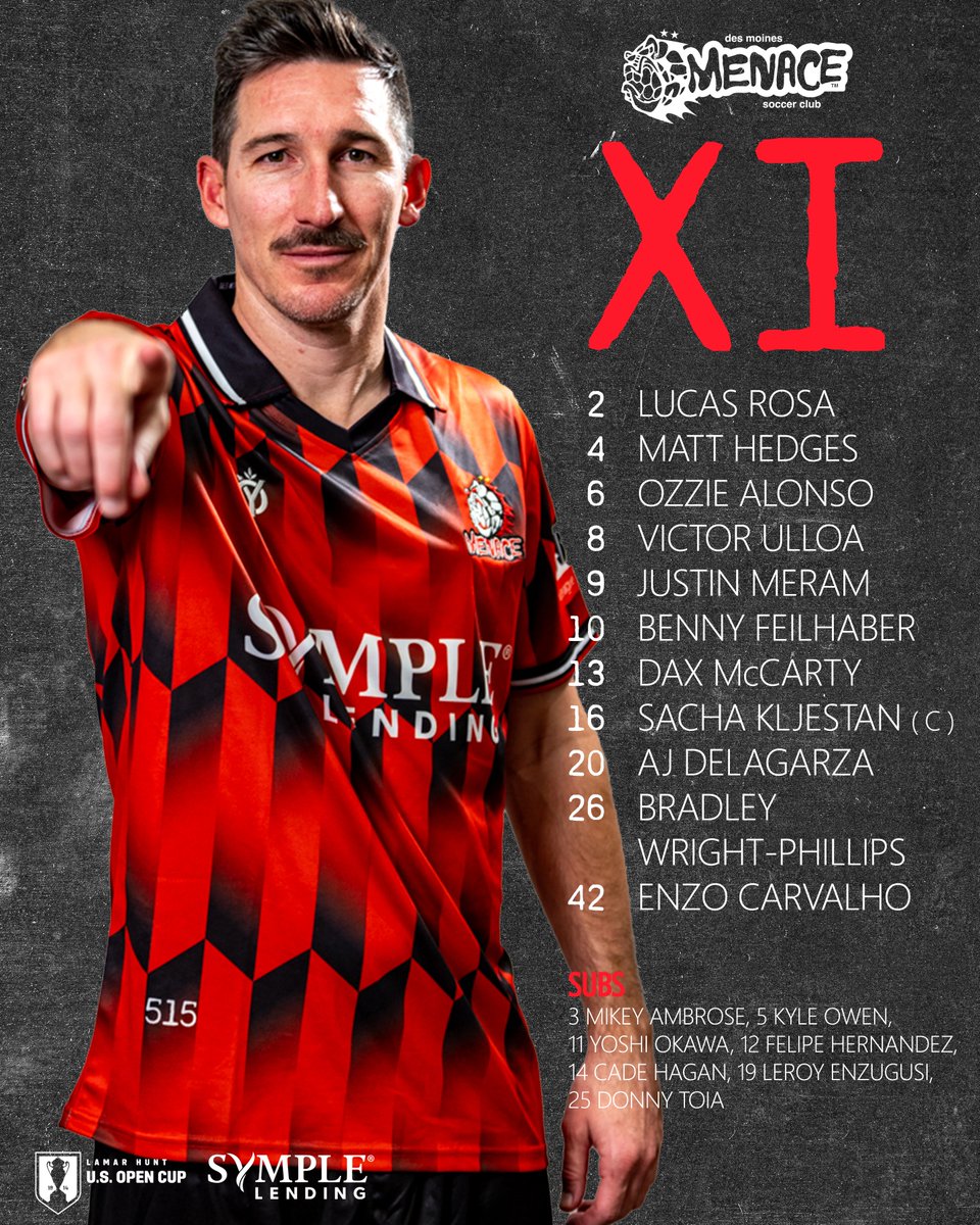 Representing the 515 😤
S/o to <a href="/LilChuckleHead/">Charlie Bales</a> for bringing the magic back to the Menace. He's also helped Iowa to have 50+ safe places for ⚽️ thanks to <a href="/MuscoLighting/">Musco Lighting</a>, <a href="/kif_soccer/">Kick It Forward</a>,  and <a href="/ussoccerfndn/">US Soccer Foundation</a>  👏
🔗: bit.ly/3RluzAc