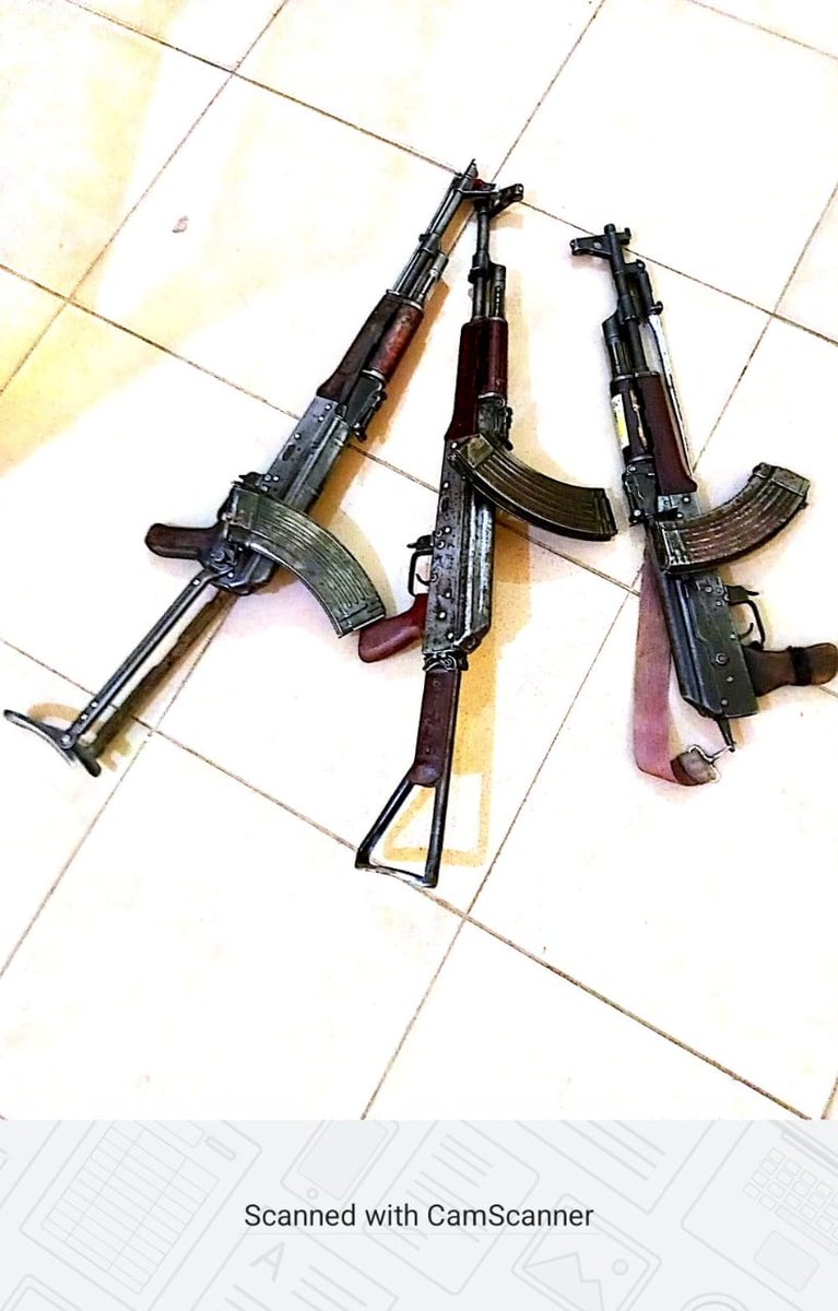 BenuePoliceNG's tweet photo. Police countered an ambush in Buruku Local Government Area. Naturalize twelve (12) bandits while one of the officers, Inspector Terfa Anyiatse lost his life. Three (3) AK-47 rifles recovered. https://t.co/zMXsanSzeZ