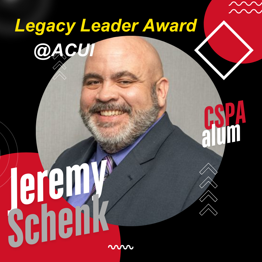 Educational Administration & Foundations at ISU (@eaf_isu) on Twitter photo Our own <a href="/ISUCSPA/">ISUCSPA</a> alum Dr. Jeremy Schenk just received the prestigious Legacy Leader Award from the
<a href="/ACUItweets/">ACUI</a>. Schenk is an <a href="/educationISU/">Education at ISU</a> Hall of Famer and Associate Vice President for Operations and Services for <a href="/NorthwesternU/">Northwestern</a> Our own <a href="/ISUCSPA/">ISUCSPA</a> alum Dr. Jeremy Schenk just received the prestigious Legacy Leader Award from the
<a href="/ACUItweets/">ACUI</a>. Schenk is an <a href="/educationISU/">Education at ISU</a> Hall of Famer and Associate Vice President for Operations and Services for <a href="/NorthwesternU/">Northwestern</a>